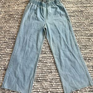 Light Blue Women’s Wide-Leg Pull-On Pants